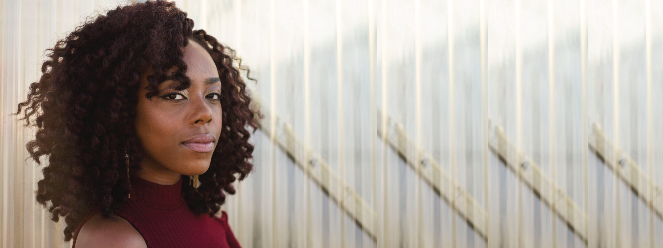 Woman in profile.